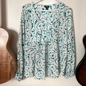 A.N.A. Floral long sleeved blouse.
